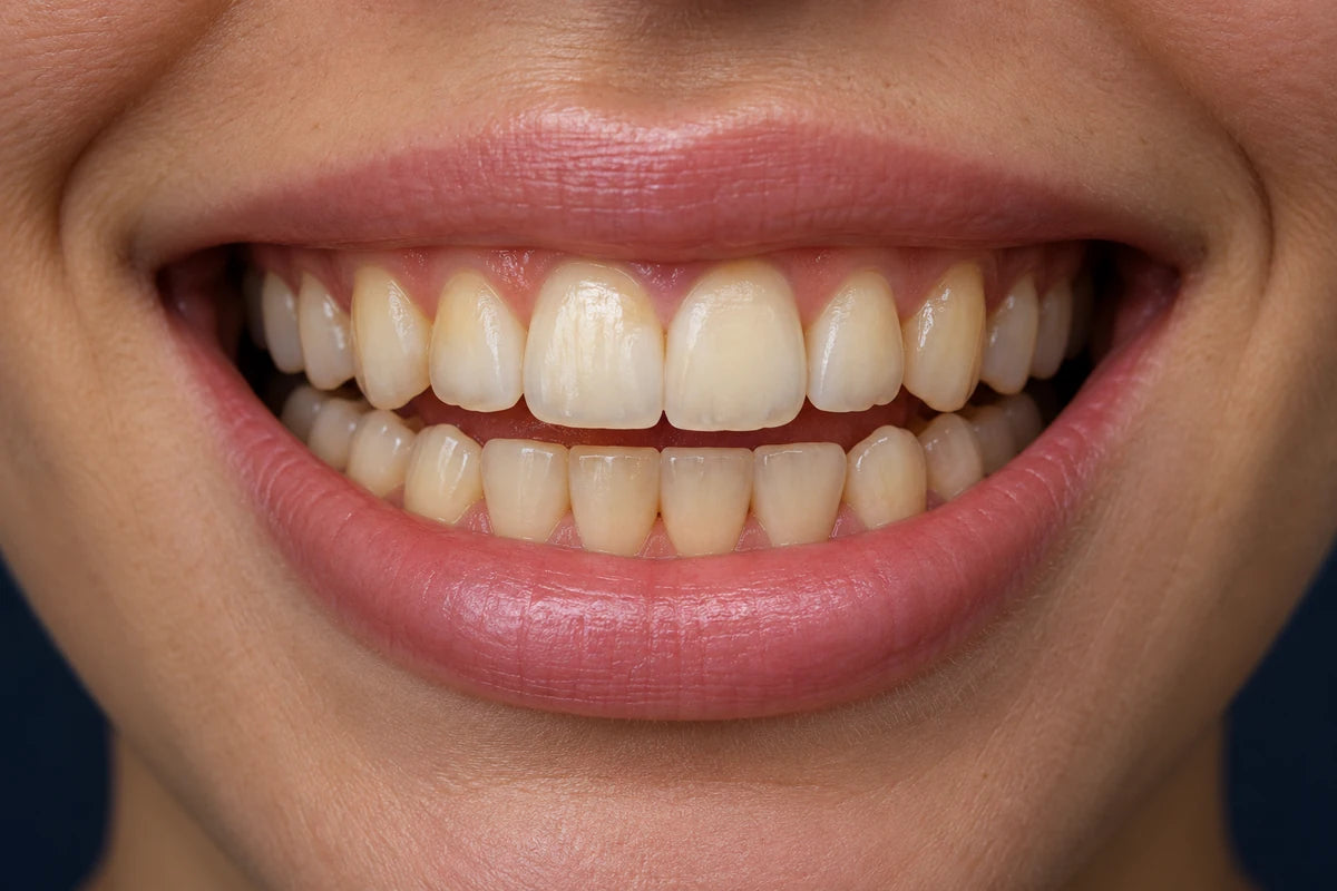 Illustrative natural smile before strip application